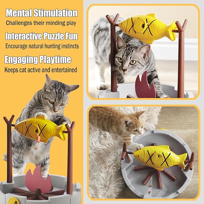 PetPals Cat Slow Feeder, Treat Dispenser - Image 6