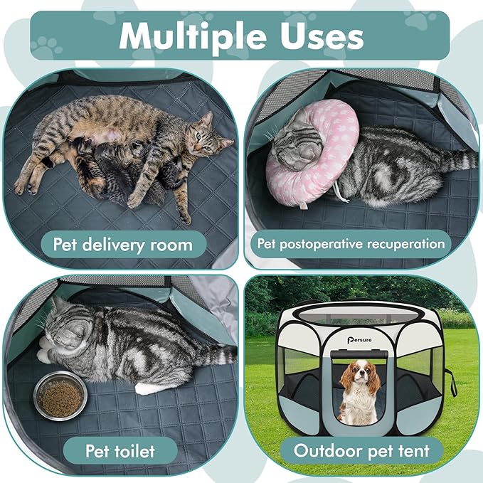 Dog Cat Playpen Indoor Outdoor for Puppy Pet Dogs Cat Recovery After Surgery - Image 4