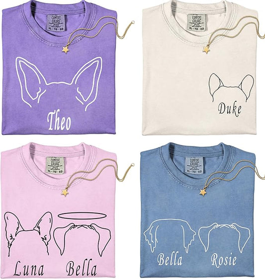 Custom Dog Mom Shirt Personalized Dog Ears Sweatshirt by CustomUnique