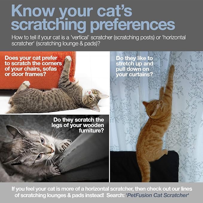 PetFusion 3-Sided Vertical Scratch Play & Perch Cat Scratching Post, 100% - Image 4