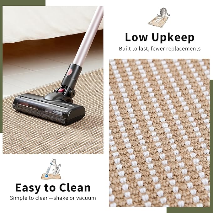 Cat Scratcher Mat, 23.6"x 15.7" Natural Sisal Cat Scratch Mat - Image 5