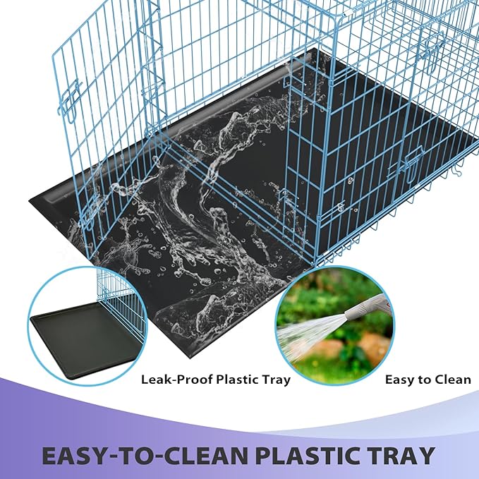 BestPet | Dog Crate | 48" | Blue | Foldable Metal Kennel - Image 5