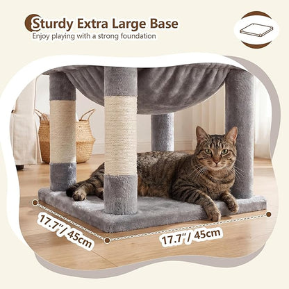 Heybly Cat Tree, 53.1-Inch Corner Stable Cat Tower - Image 8