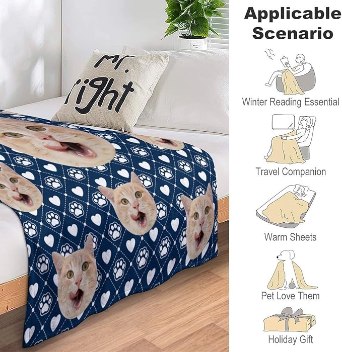 Custom Pet Name Blanket Personalized Dog Memory Blankets - Image 4