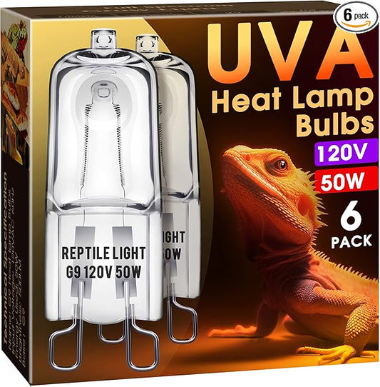 Briignite G9 Heat Lamp Bulbs for Reptile, Mini Reptile Light, Dimmable G9 Mini by WelcometoBriigniteenjoyyourtimehere