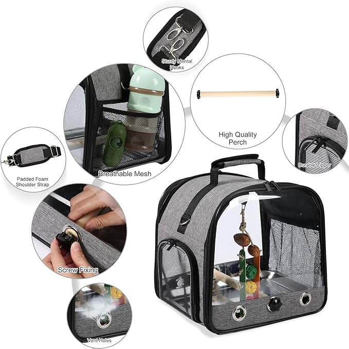 Bird Carrier Bag Bird Travel Cage - Image 3