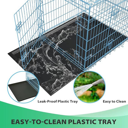BestPet | Dog Crate | 24" | Blue | Foldable Metal Kennel - Image 5