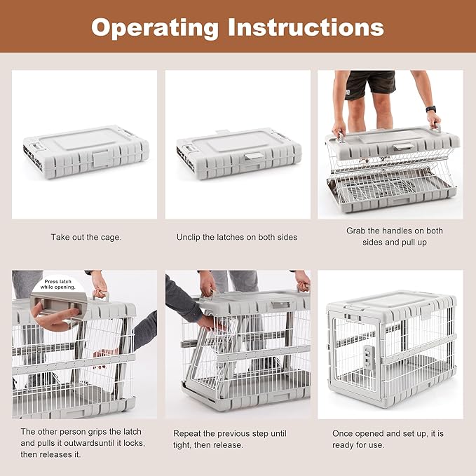 ZOMISIA Collapsible Dog Crate for Large Dogs - Image 4