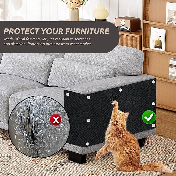 78.7"X15.8" Cat Scratching Mat, Self-Adhesive Cats Carpet, DIY Scratch - Image 3