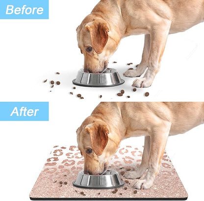 Rnivvi Dog Food Mat, Cute Anti-Slip Rubber Pet Feeding Rug Protect Floors - Image 6