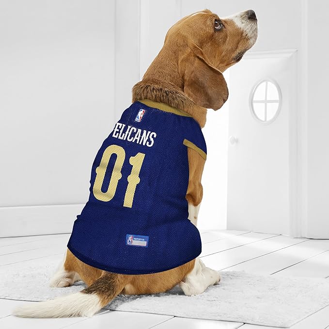 Pets First NBA NEW ORLEANS PELICANS DOG Jersey, Large - Image 4