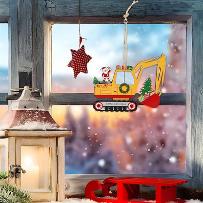 Personalized Excavator Christmas Ornament Xmas Construction Truck Ornaments - Image 6