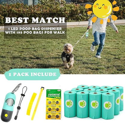 Dog Poop Bags Holder with LED Flashlight|Pet Waste Bags Dispenser - Image 4