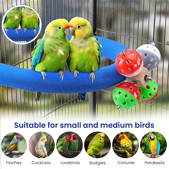 FrgKbTm U Shape Parrot Perch Stand Toy Bird Platform Sand Paw Grinding Clean - Image 4