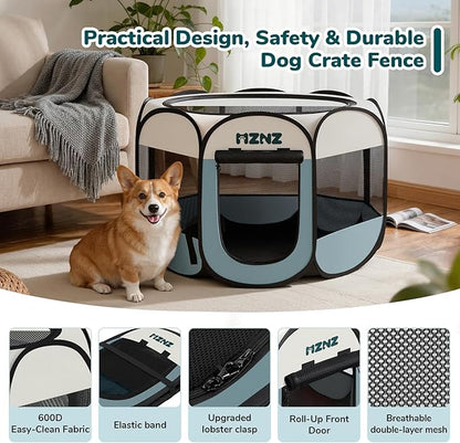 Dog Cat Playpen, Portable Puppy Pet Crate Indoors - Image 7