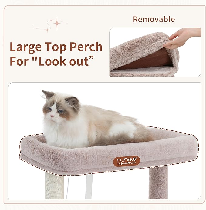 Gitelsnour 51.2'' Cat Tree Tower, Cat Tower - Image 3
