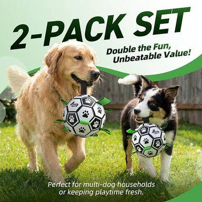 QDAN 2 PCS Dog Toys Soccer Ball Set - Image 2