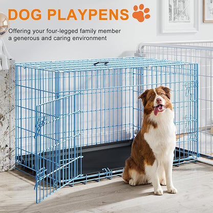 FDW XL Dog Crate 48inch Dog Cage Foldable Metal Kennel - Image 2