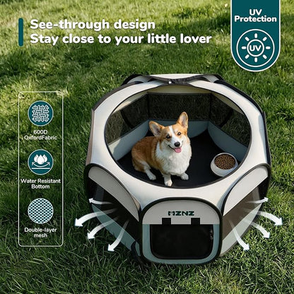 Dog Cat Playpen, Portable Puppy Pet Crate Indoors - Image 6