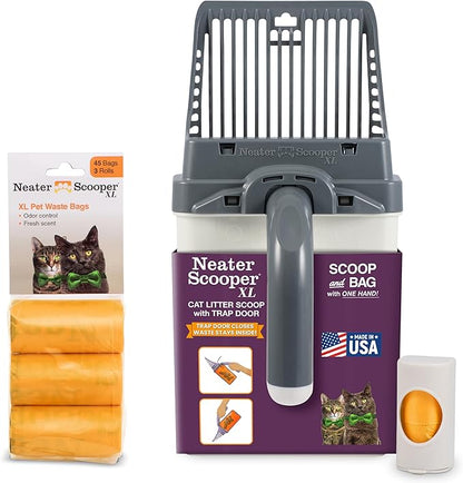 Neater Pet Brands Neater Scooper XL Cat Litter Scoop, 60 Refill Bags – by NeaterPetBrands