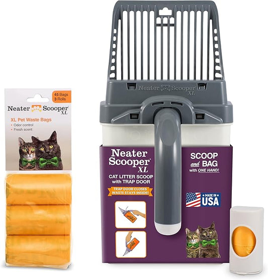 Neater Pet Brands Neater Scooper XL Cat Litter Scoop, 60 Refill Bags – by NeaterPetBrands