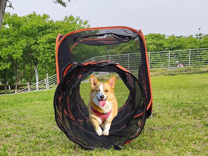 6 in 1 Pet Cat and Dog Tunnel Tent Foldable Pet Tent Outdoor Pop Up Pet Playpen - Image 5