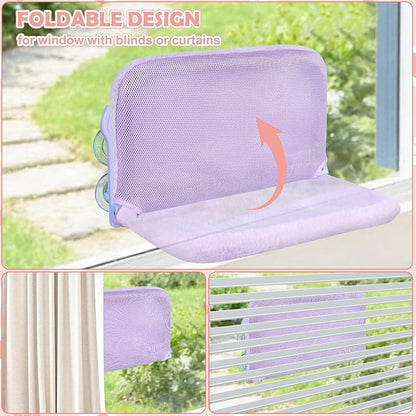 2 Pack Cat Window Perch, Cat Window Hammock Cordless Foldable Window Bed - Image 5