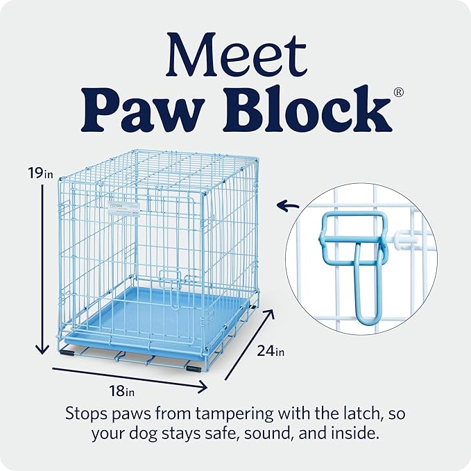 MidWest Homes for Pets 24-Inch Blue Fashion iCrate for Small Breeds, 12-20 lbs - Image 4
