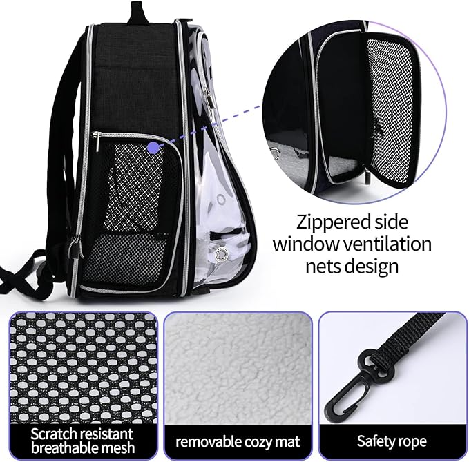 BAGLHER Cat Carrier Backpack Bubble - Image 3