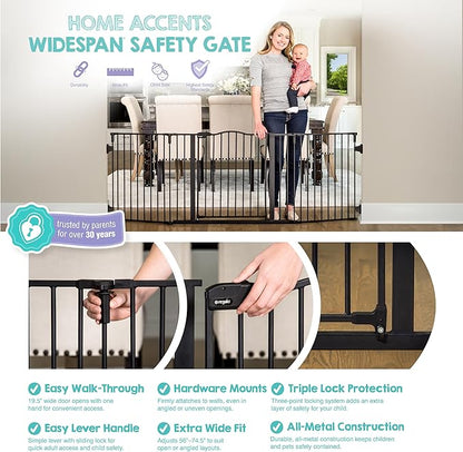 Regalo Safety 56-74.5" Super Wide Baby Gate - Image 3