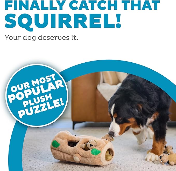 Outward Hound Hide-A-Squirrel Dog Toy – Interactive 2‑in‑1 Plush Puzzle - Image 2