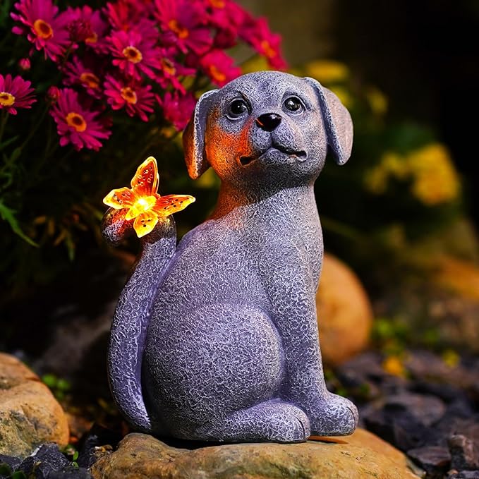 Nacome Solar Dog Outdoor Statues by Nacome