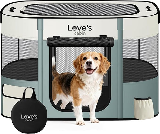 Love's cabin Pet Puppy Dog Playpen, Large Dog Tent Crates Cage Indoor/Outdoor by Lovescabin