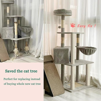 4 PCS Cat Scratching Post Replacement, 15.7in M8 Sisal Cat Tree Replacement - Image 3