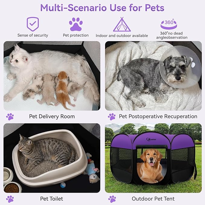 Siedihit Large Dog Playpen, Puppy Pet Playpen Indoor, Dogs Tent Crates Cage - Image 3