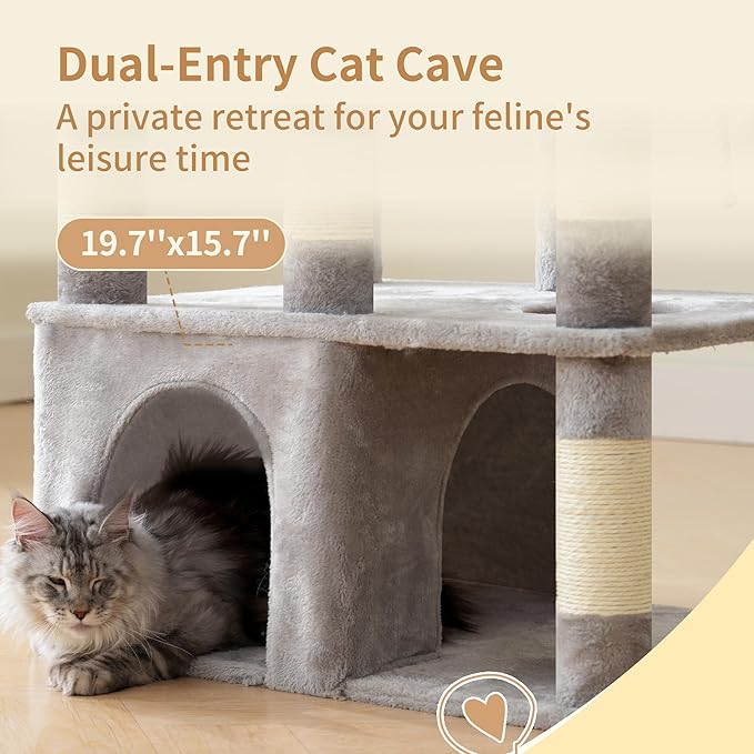 Heybly Cat Tree, 71-Inch Tall Cat Tower - Image 4