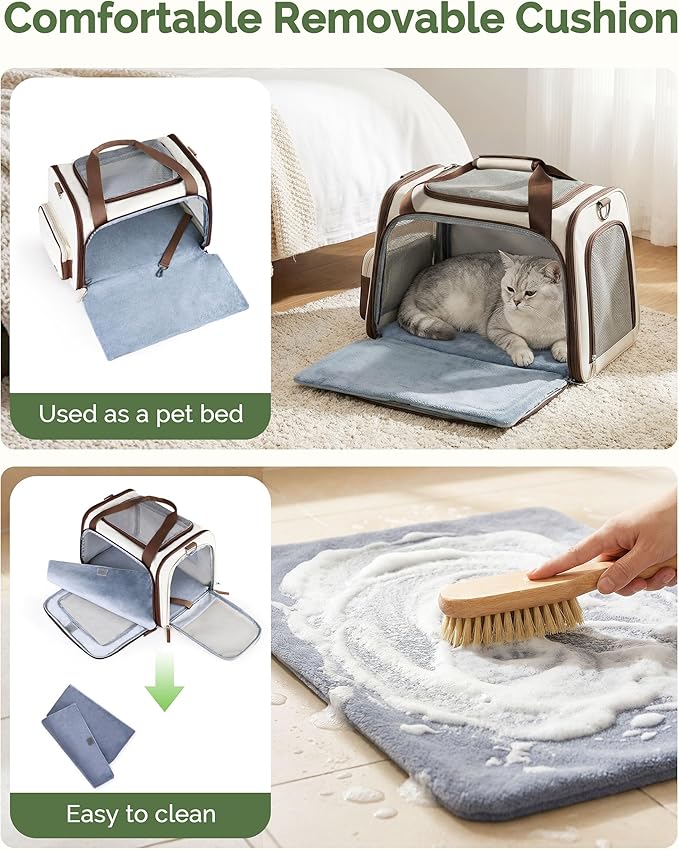 Homespon Soft-Sided Cat Carrier Dog Carrier, 34.5L Airline Approved Pet Carrier - Image 3