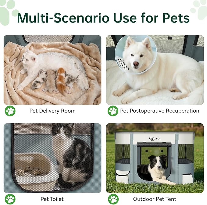 Dog Playpen, Cat Pet Puppy Pen, Portable Playpens - Image 3