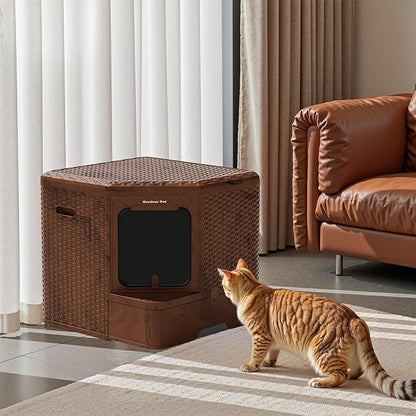 Gradner Pet Cat Litter Tray, Odour-Resistant Enclosed Cat Litter Box - Image 8