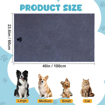 WOUSEDO Microfiber Dog Towels for Drying Dogs, Super Absorbent and Soft Pet - Image 2
