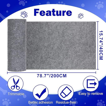ENONCI Anit Cat Scratch Couch Furniture Protector, 78.7x15.8 Cat Wall Corner - Image 6