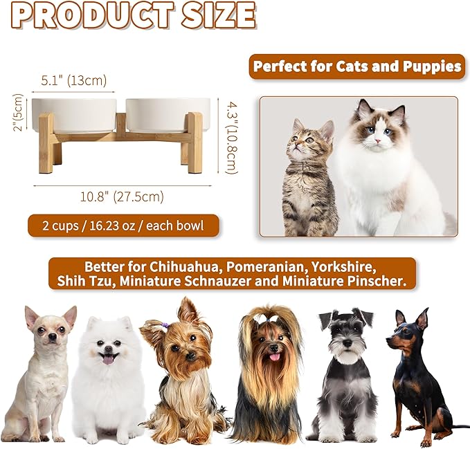 Elevated Ceramic Dog Bowl Set - Image 2