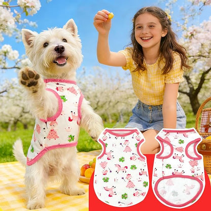 PETCARE Cartoon Dog Shirts for Small Dogs Cute Dog Clothes Pink Pony Tshirt - Image 6