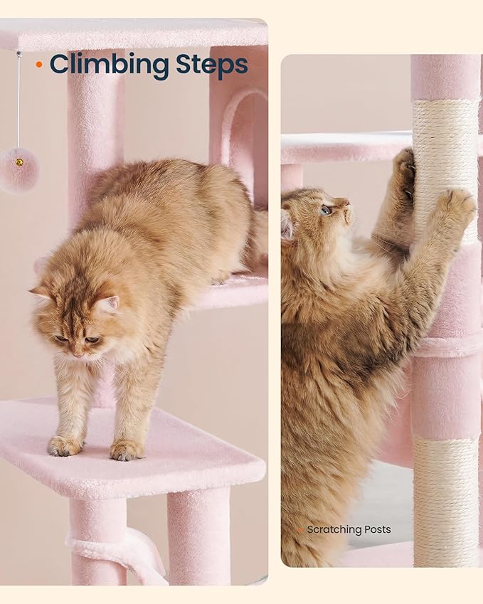 SONGMICS HOME Cat Tree for Indoor Cats, Hammock and Condo - Image 5