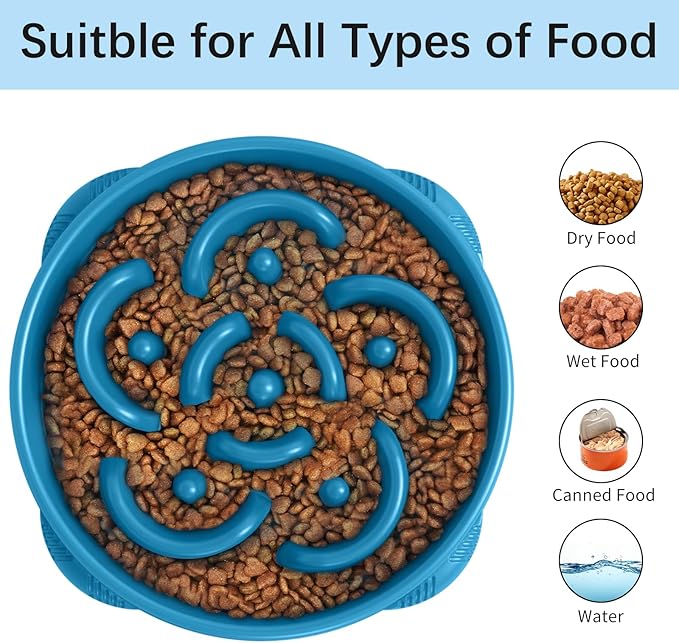 MateeyLife Large Slow Feeder Dog Bowls, Anti-Choking Puzzle Dog Food Bowls - Image 6