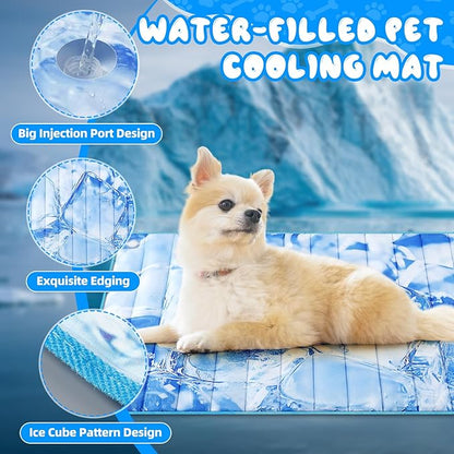 Chunful 4 Pack Dog Cooling Mat Water Injection Pet Cooling Mat - Image 3