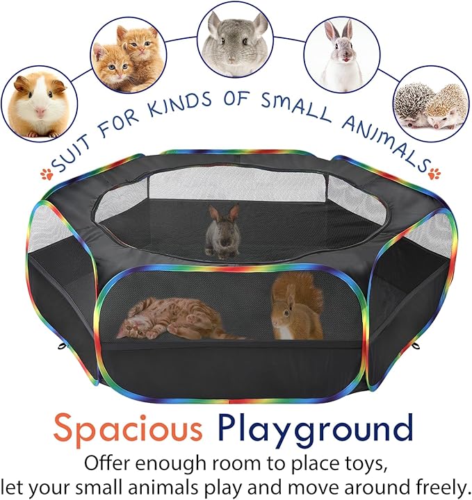 Pawaboo Small Animals Playpen, Waterproof Small Pet Cage Tent - Image 7