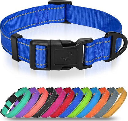 Joytale Extra Large Dog Collar, Wide Double-Sided Reflective Nylon Collar by Joytale