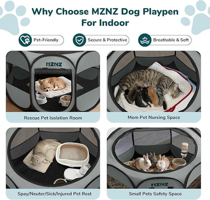 Dog Cat Playpen, Portable Small Animal Playpen Crate Indoor - Image 3