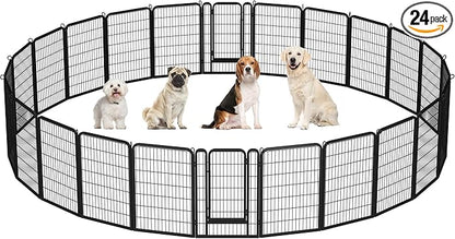 Yaheetech Dog Playpen Outdoor, 40 inch 24 Panels Dog Pen Indoor Heavy Duty by Unknown